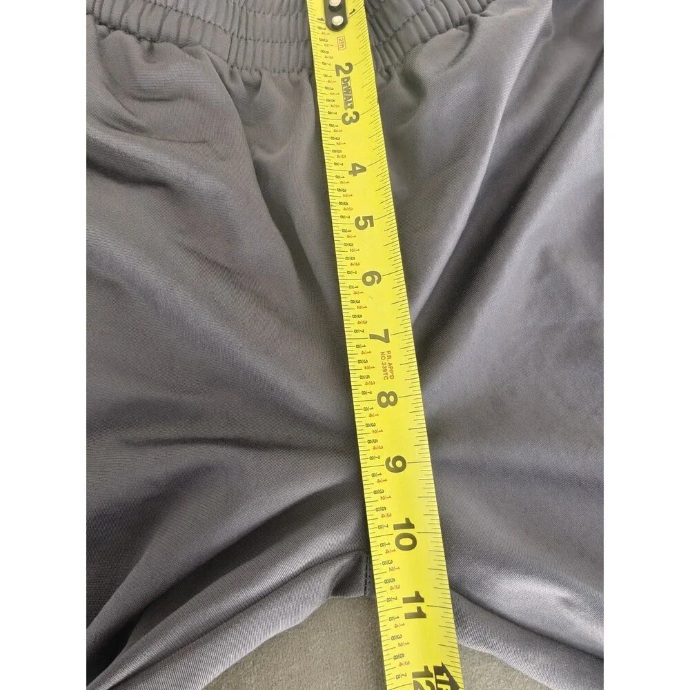 Adidas Boys L 14-16 Gray Green 3 Stripe Track Pants Athletic Joggers